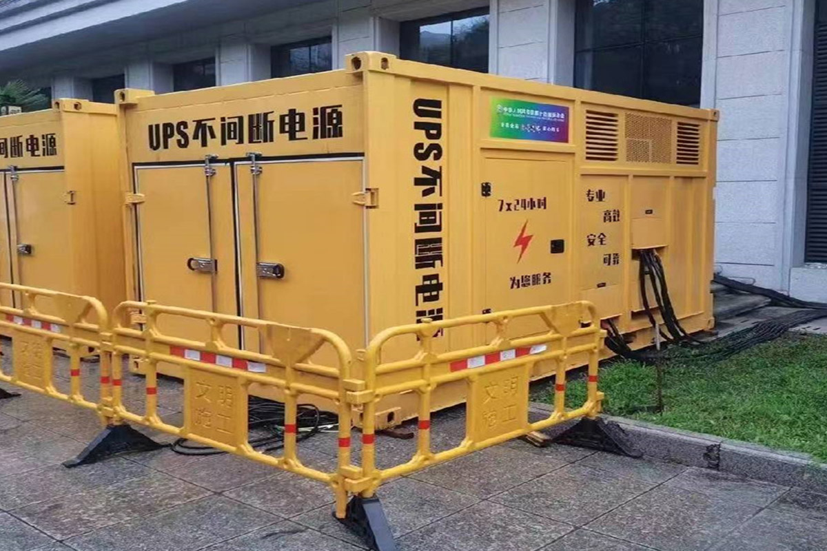 宁德发电机租赁施工现场